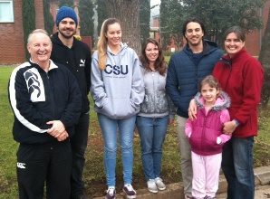 Tree planting at CSU in Wagga Wagga in July 2014.