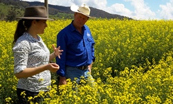 Dr Manu Saunders and agricultural consultant Mr Bruce Saxton