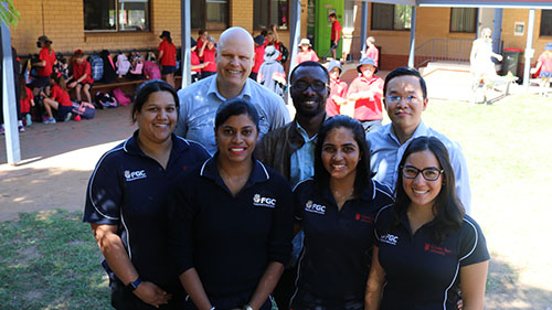 photo of FGC student mentors, Esther, Stephen, Shiwangni, Randy, Nancy, Sion and Michelle