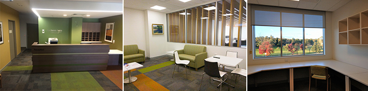 Composite of the interior of the Baiada Murrumbidgee Clinical Teaching and Learning Centre