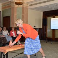 Beate Steller ran a workshop entitled  Mindfulness Meditation Groups in Residential Aged Care and its Relevance to Spiritual Growth and Wellbeing Photograph by Sarah Stitt