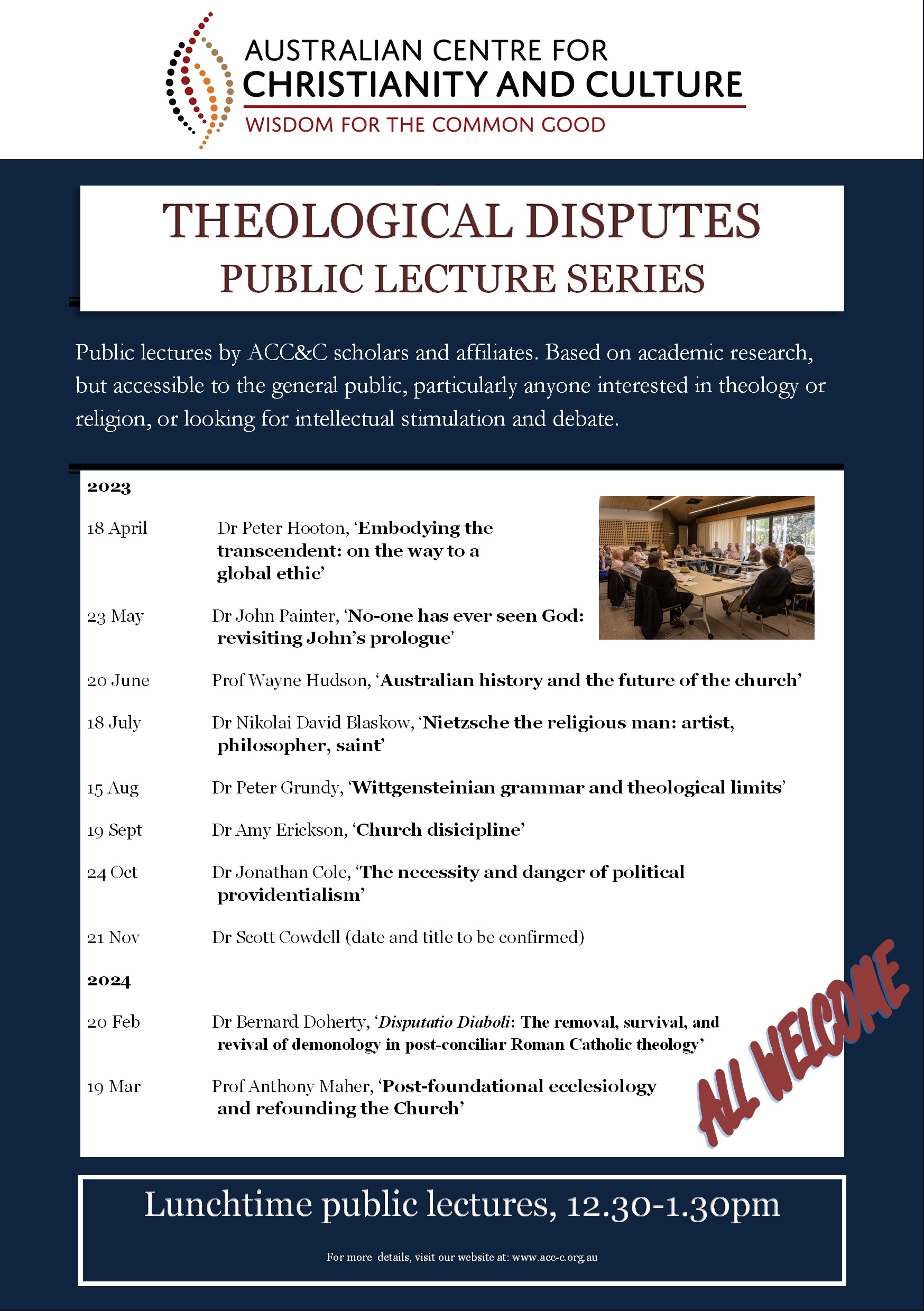 Theological Disputes: Public Lecture Series - Australian Centre For ...