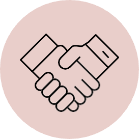 Icon showing two shaking hands