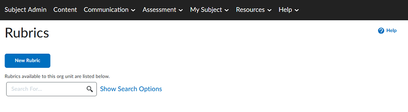 Rubrics tool