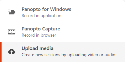 Select upload media