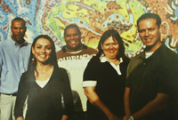 CSU graduate Jenny Dickinson (second from right) is featured in a teach.NSW booklet encouraging Indigenous people to become teachers.
