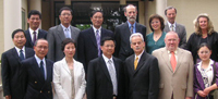 Three of the four Chinese universities sent a delegation to CSU last year. They are pictured here with CSU V-C Professor Ian Goulter (front third from right)
