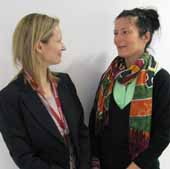 Dr Janelle Wheat (left) and Ms Marta Siekierska from CSU. 