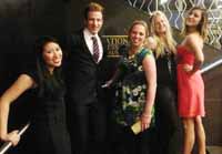 CSU students Ms Louise Luong, Mr Ash Smith, Ms Hannah Knowles, Ms Rose Broughton and Ms Courtney Lerano at the National Press Club in Canberra for the conference dinner.