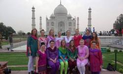 CSU nursing students at the Taj Mahal