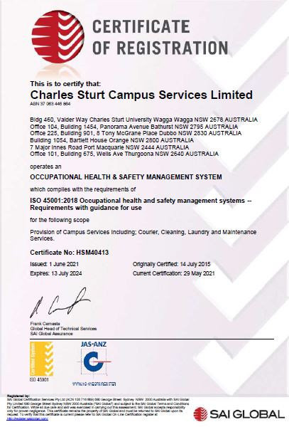 OHS AS4801 Certification