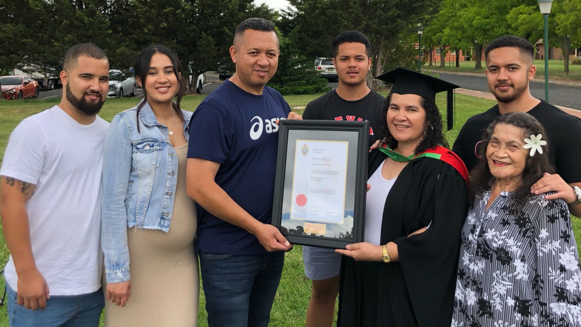 Determined mother of six graduates to inspire her family