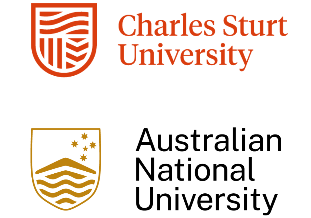 Charles Sturt University and Australian National University logos