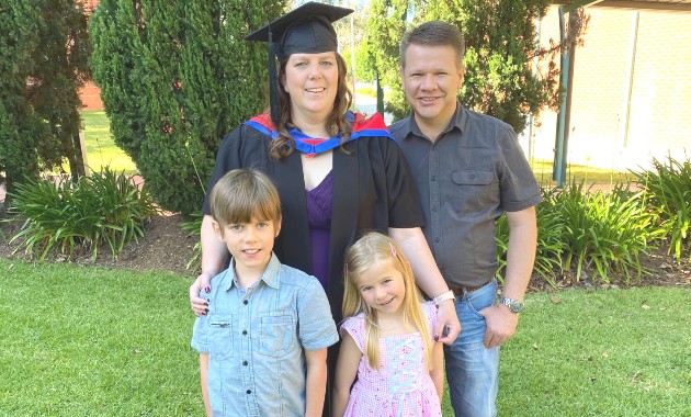 Twenty years later, a mum of two from Armidale is honoured with top university award 