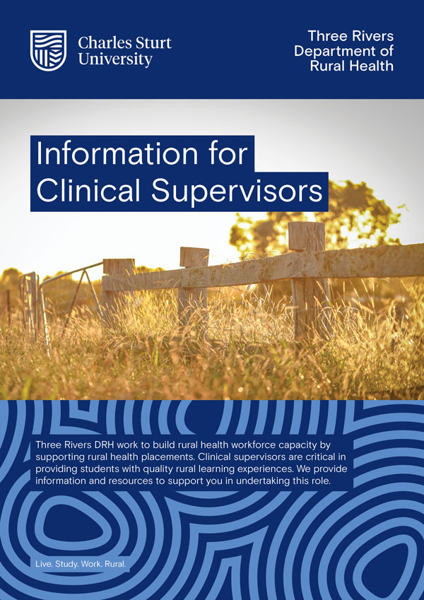 Information for Clinical Supervisors booklet - PDF download