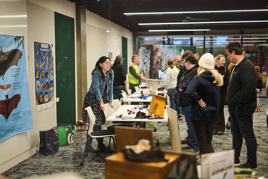 One of the many activity stalls providing information to Bat Night participants 