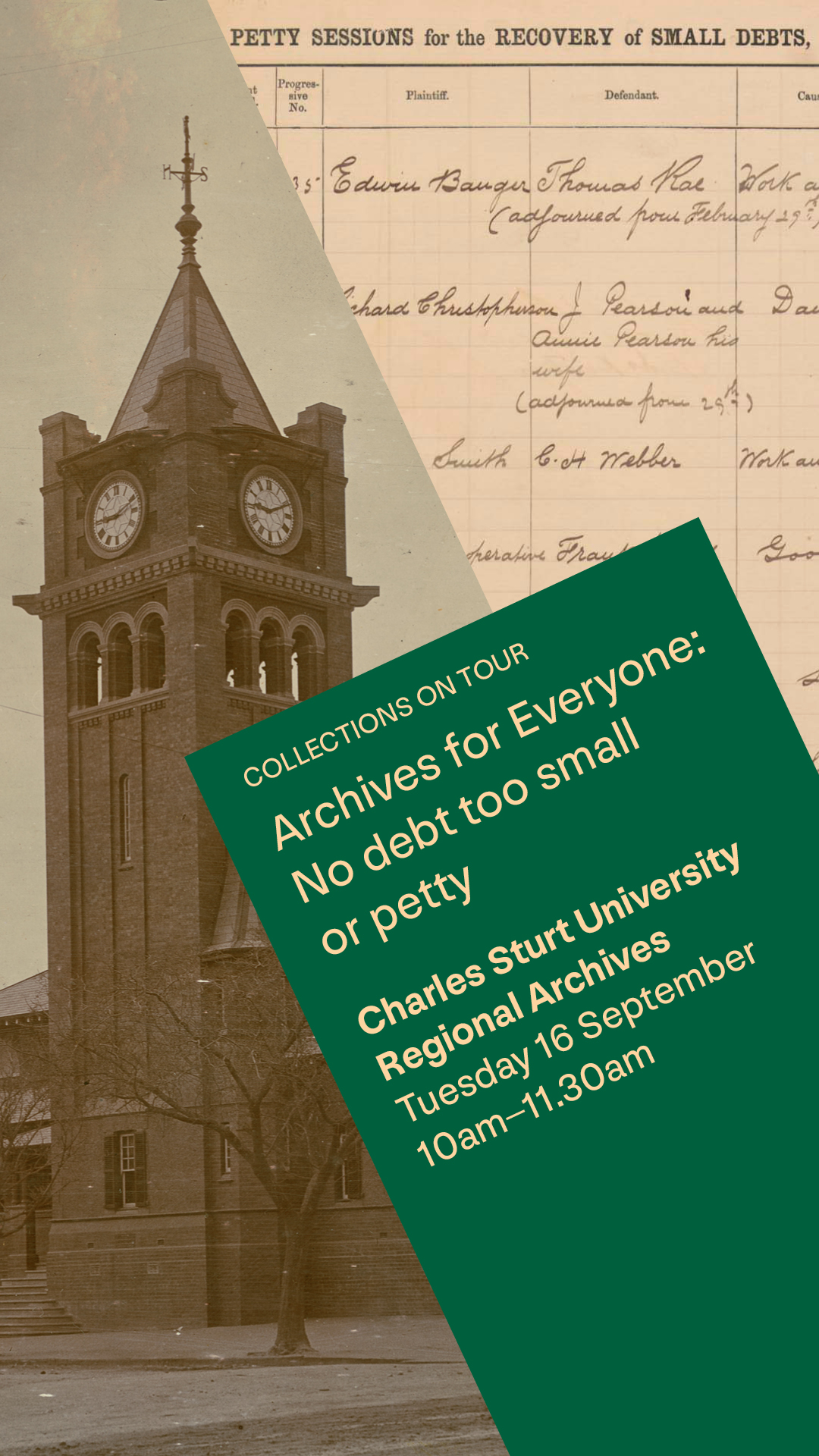 Advertising for Archives for Everyone event.