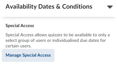 Special Access Button