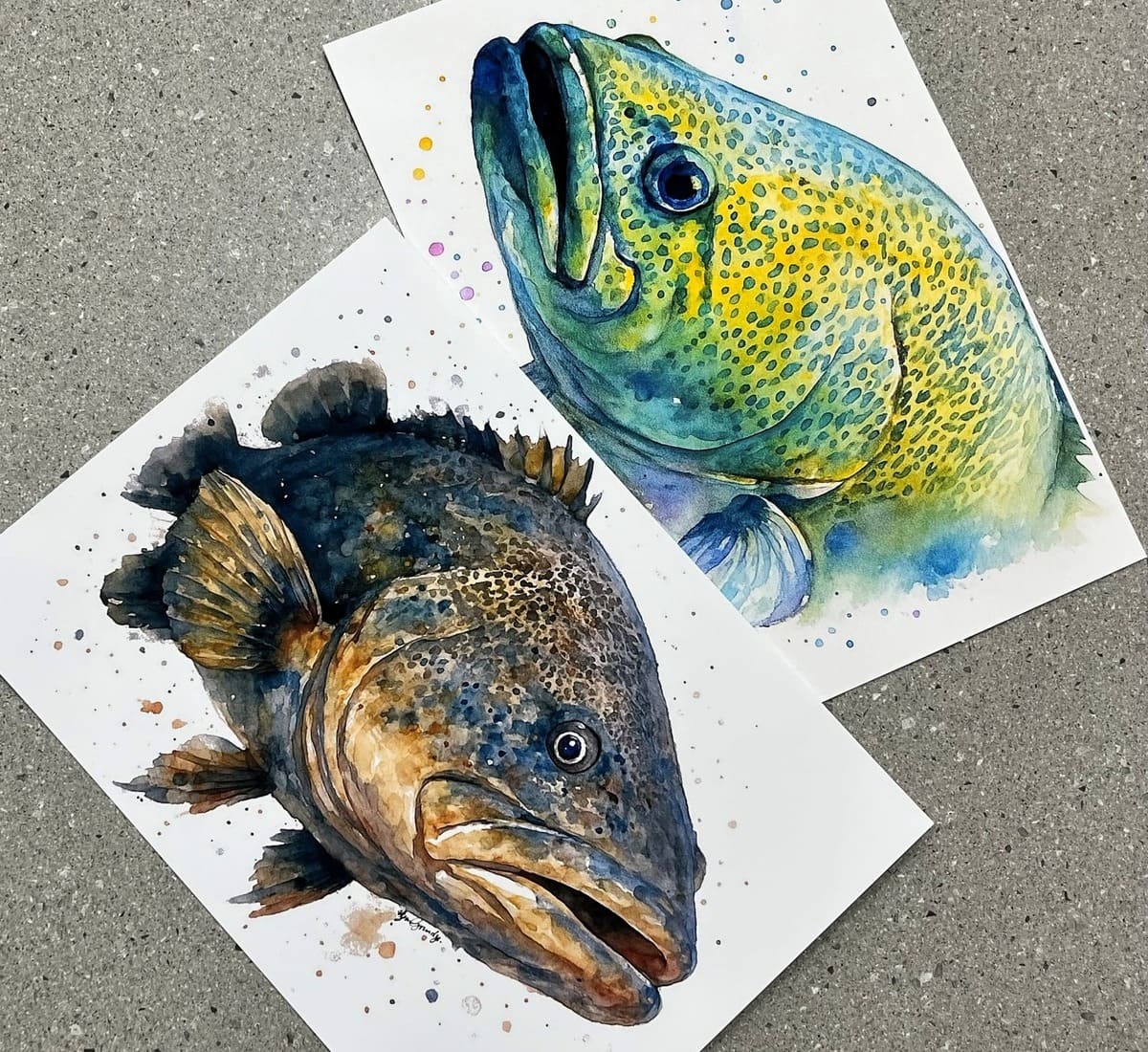 Artwork of two fish by Kym Grundy