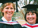 Canadians Marlene Mackey and Donna Leafloor collected their Master of Health Services Management at CSU Bathurst graduation Wednesday 9 May