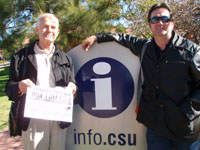Montenegrin journalists Murat Corovic (left) and Vukoman Kljajevic at CSU.