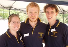 2009 residential advisers in Albury-Wodonga (l-r) Sarah Clouten, Andrew Mangan and Martin Hill.