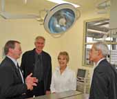 From left Veterinarian Dr David Golland, builder Mr Howard Burton, retired Riverina MP Mrs Kay Hull and Vice-Chancellor Professor Ian Goulter at the opening of the new Veterinary Teaching Hospital at CSU in Wagga Wagga in April 2010. 
