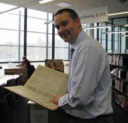 CSU Regional Archives Manager Mr Wayne Doubleday in the Wagga Wagga City Library.