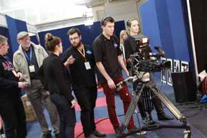 Television production students from CSU in action at the SMPTE Australia 2013 in Sydney.