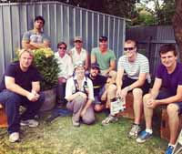 CSU student Mr Jack Walsh (second from right). 