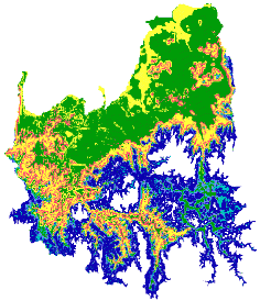 Map showing depth to ground water in the Goulburn Broken Catchment