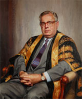 Portrait of Emeritus Professor Cliff Blake, AO, by Reg Campbell