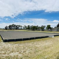Wide view of the Dressage Arena