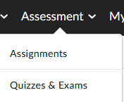 accessing Quizzes & Exams