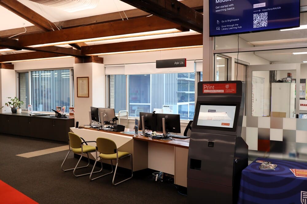 Library Ask Us desk