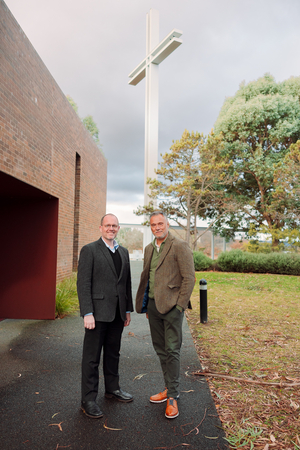 Professor Peter Sherlock, Acting Director of the ACC&C, and Distinguished Professor Stan Grant Jr, Director of Yindyamarra Nguluway, Charles Sturt University.