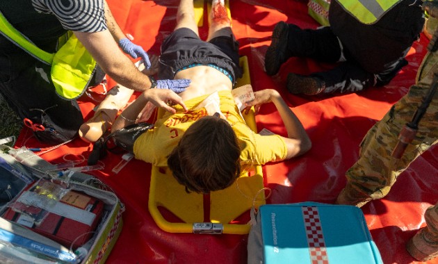 Mass casualties simulation prepares first-responder students for worst-case scenarios