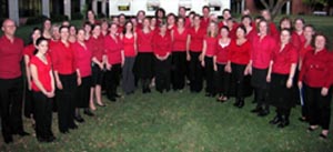 Dr Christopher Klopper (far left) and the award winning CSU Choir.