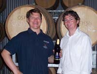 CSU Winemaker Andrew Drumm and Marketing Manager Richard Lawson