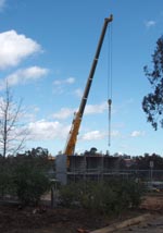 The first new student accommodation 'pods' are delivered to CSU's Thurgoona site.