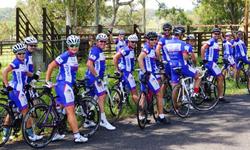 On their bikes to help rural kids