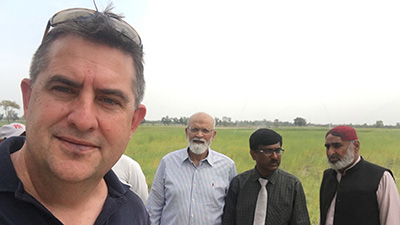 Professor Chris Blanchard and the team in Pakistan