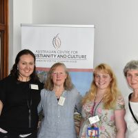 The organisational team from the ACC&C: Communications Officer Mrs Katherine Waite, Centre Manager Mrs Hazel Francis, Events Officers Dr Lauren Bartley & Ms Sarah Stitt