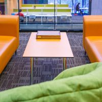 Level 5 sofas and Level 4 study spaces