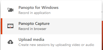 Select Panopto Capture