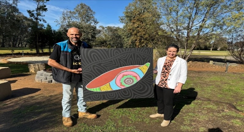 Artist Darren Wighton and Mentoring Project Founder Angela Damm