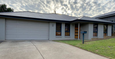 Front view of the house in Tumut