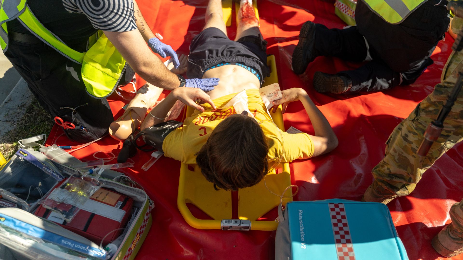 Mass casualties simulation prepares first-responder students for worst-case scenarios