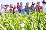 The inaugural visit to CSU Farm at Wagga Wagga in 2004 by students from University of Delaware in the US. 