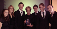 The CSU award-winning 2009 Kajulu Communications team: Ms Melanie Thorne, Ms Prue Maggs-Smith, Mr Martin Peat, lecturer Ms Anne Llewellynn, Mr Ken Attard, Mr Shannon Colman, and Ms Jacinda Agnew.